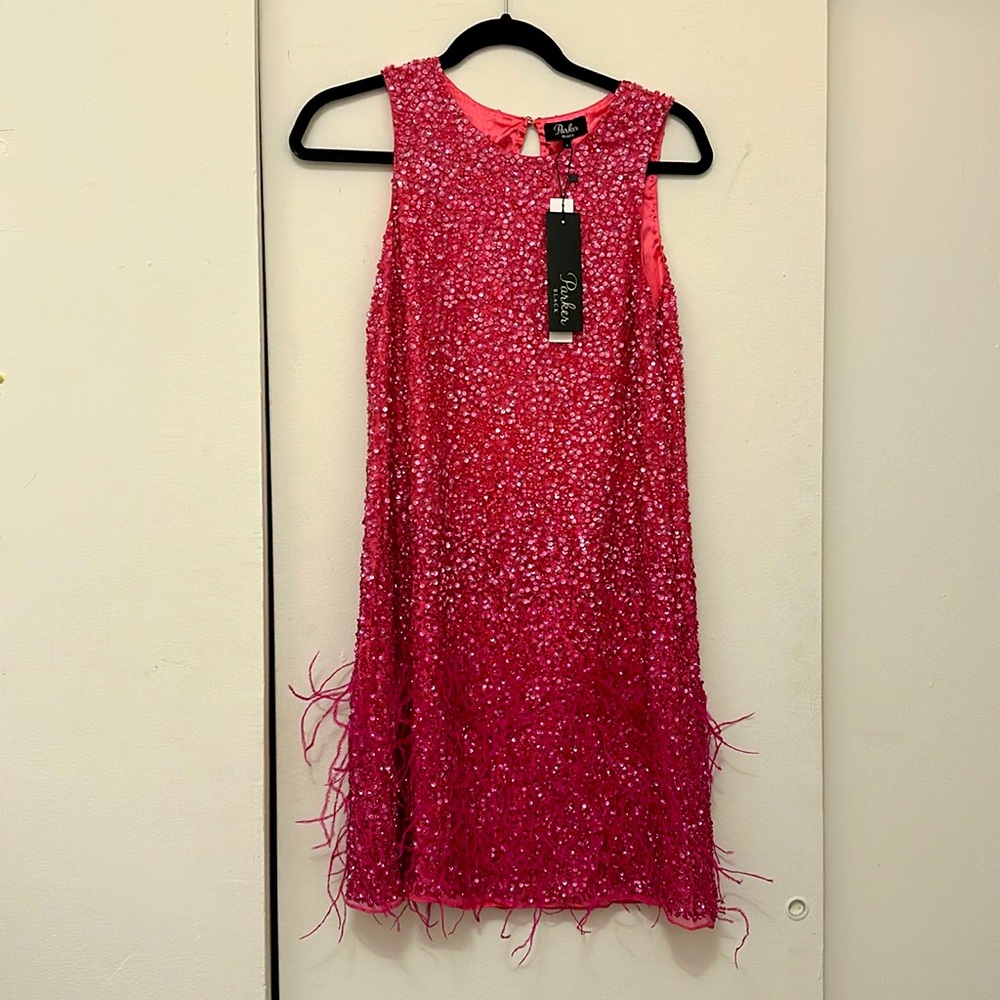 Parker NWT pink sparkly rhinestone dress formal party Barbie size 4 small